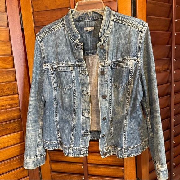 J. Jill Jackets & Blazers - Petite M! J Jill Mandarin Collar Jean Jacket